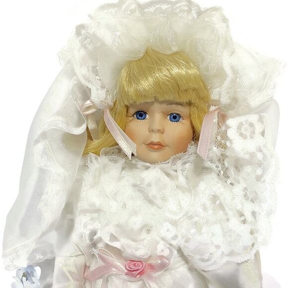 Seymour Mann Bride Doll 16" Tall Porcelain in Original Box With COA - Picture 5 of 8